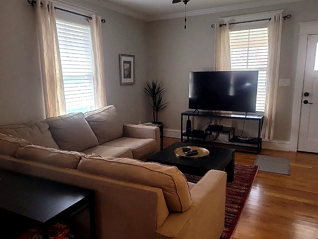 Clean residential living room